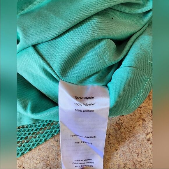 Motherhood Maternity Green Eyelet Belted A-line Dress Size - Picture 6 of 7